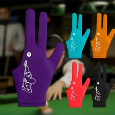 1PC Professional Three-Finger Billiards Gloves High-Elasticity Anti-Slip  Lycra Ice Silk Snooker Gloves Billiard Accessories