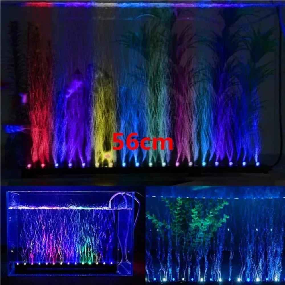 Tanque de Peces Acuario Sumergible Submarino Burbuja de Aire LED de Cambio de Color AC220-240V 50-60Hz