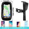Waterproof Bike Phone Mount Holder - Touchscreen Case for Motorcycle Bicycle Navigation 4.5-6.4"