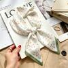 Autumn and winter Maillard cashew square scarf silk scarf women's shirt versatile neck small scarf tied hair decorative scarf