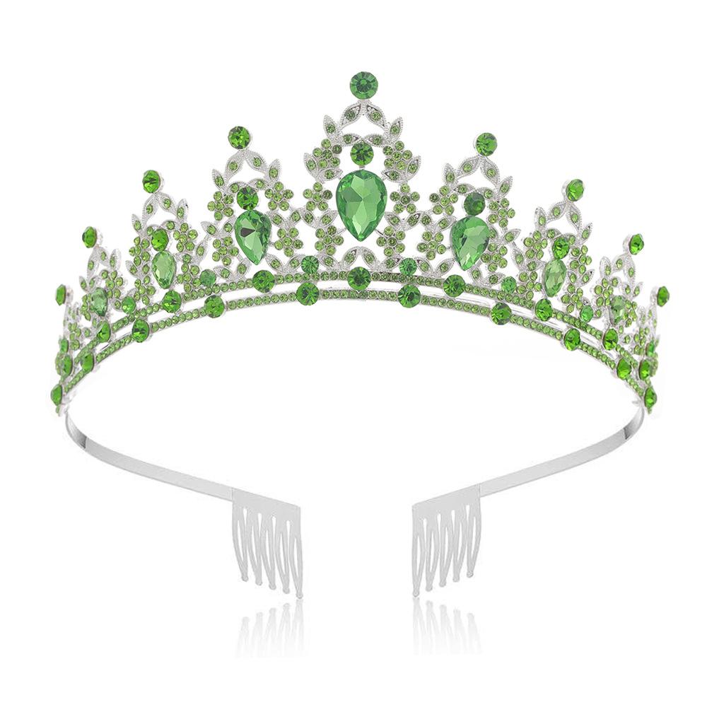 Jewel Bride Bridesmaids Comb Crown Baroque Birthday Wedding Banquet Headwear Crown Headband