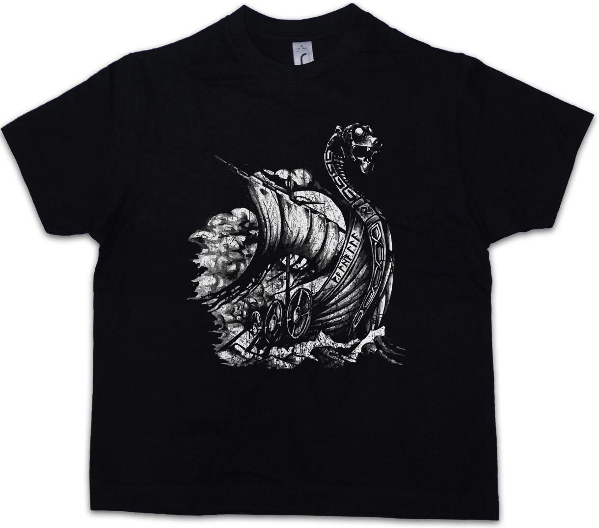 VIKING SHIP VIII Kids Boys kids boys T-Shirt Dragon Vikings Odin Thor Viking Ship 120