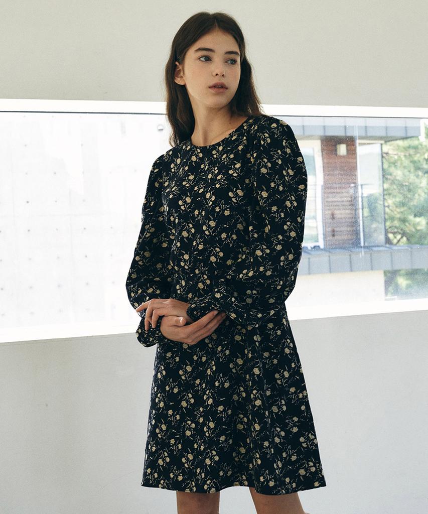 ADAUL Kami Flower Dress - Black