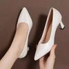 Frühling Herbst Büro flache Schuhe Damen Spitz zulaufende Pumps Schmaler Absatz zum Hineinschlüpfen Kleiderschuhe