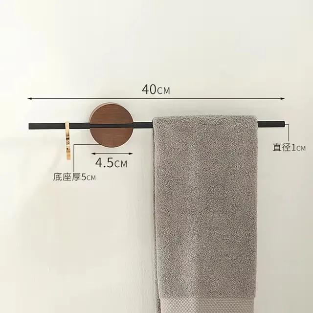 40/50cm Towel Rack Towel Hanger Bath Towel Holder Wood Wall Hanging Towel Bar Bathroom Shelf Kitchen Storage RacK Home Accessory