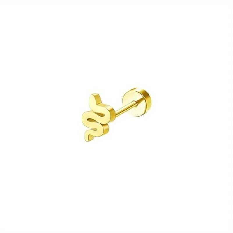 Bobisty 1Piece Earrings for Women Men Stainless Steel Tiny Cartilage Star Moon Heart Elegant Cartilage Piercing Jewelry