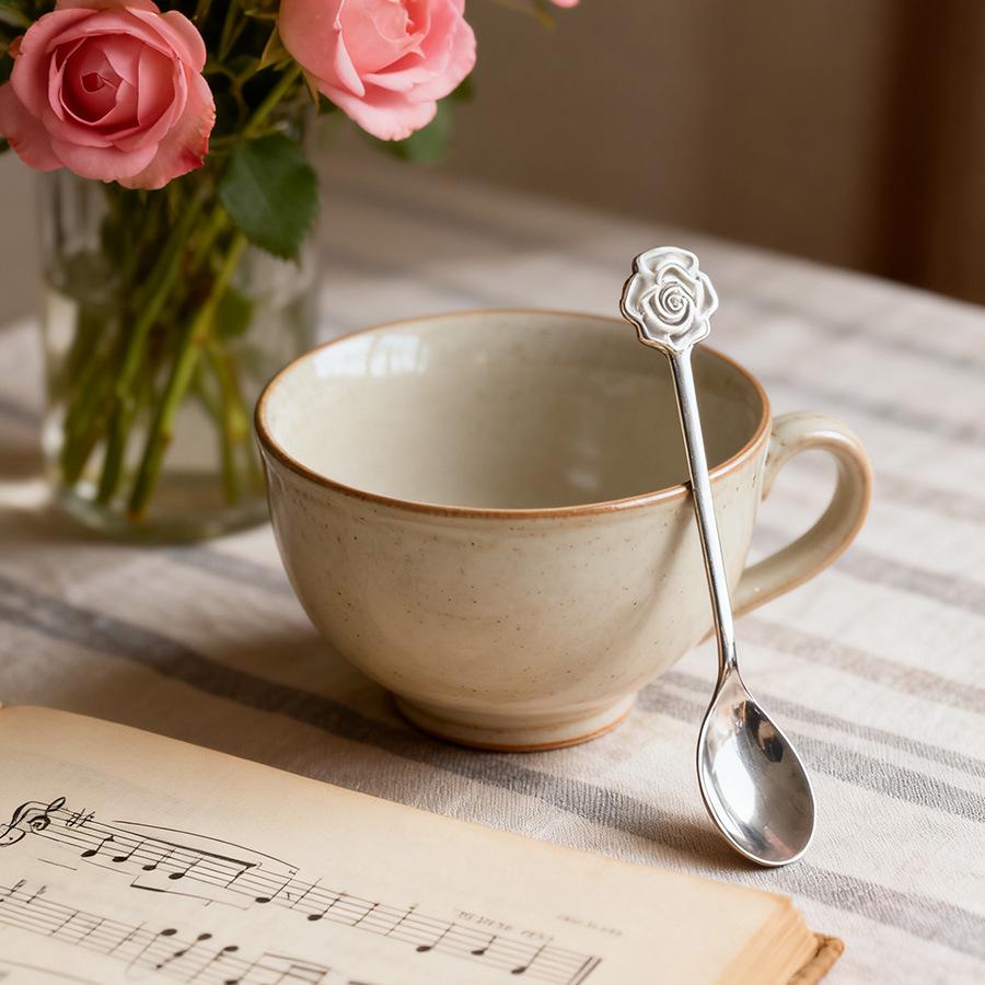 Exquisite Gold & Silver Stainless Steel Dessert and Coffee Spoon Gift Set