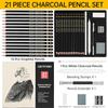 Drawing Sketching Pencil Set 21 Pack Art Pencil Kit with Graphite Pencils (14B-5H), Charcoal Pencil, Ideal for Shading, Blending, Drawing Set for