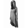 Stylish Punk Women's Plus Size Lace Up Dip Hem Tunic Hoodie Long Sweatershirts Dress Top For Every Occasion