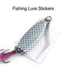 12Pcs Fishing Lure Stickers Mixed Color Laser Adhesive Film Refit Material Luminous Decor