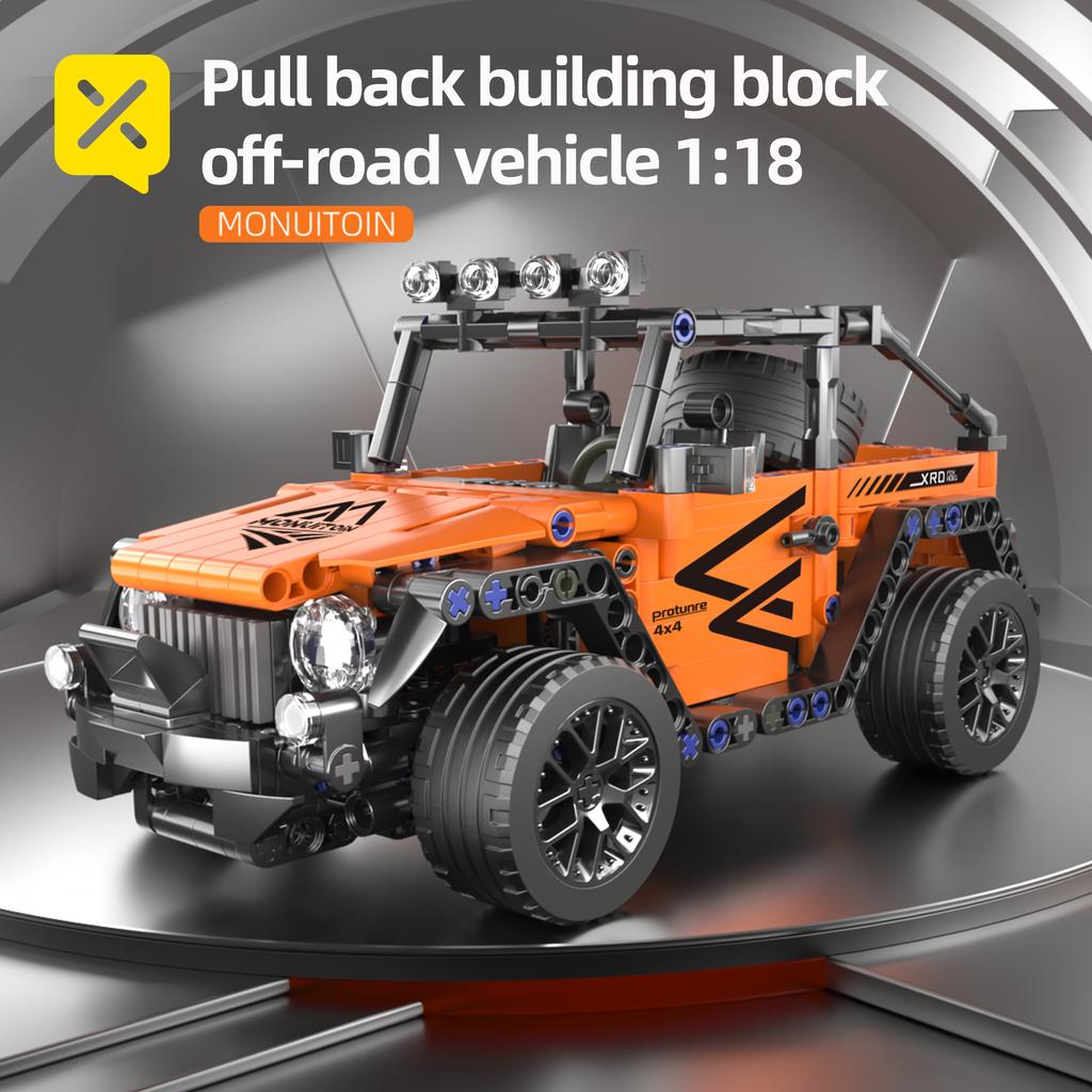 477 PCS Model Building Blocks Car DIY Vehicle Toy Sports Car Off-road Vehicle Racing Birthday and Christmas Gifts for Kids