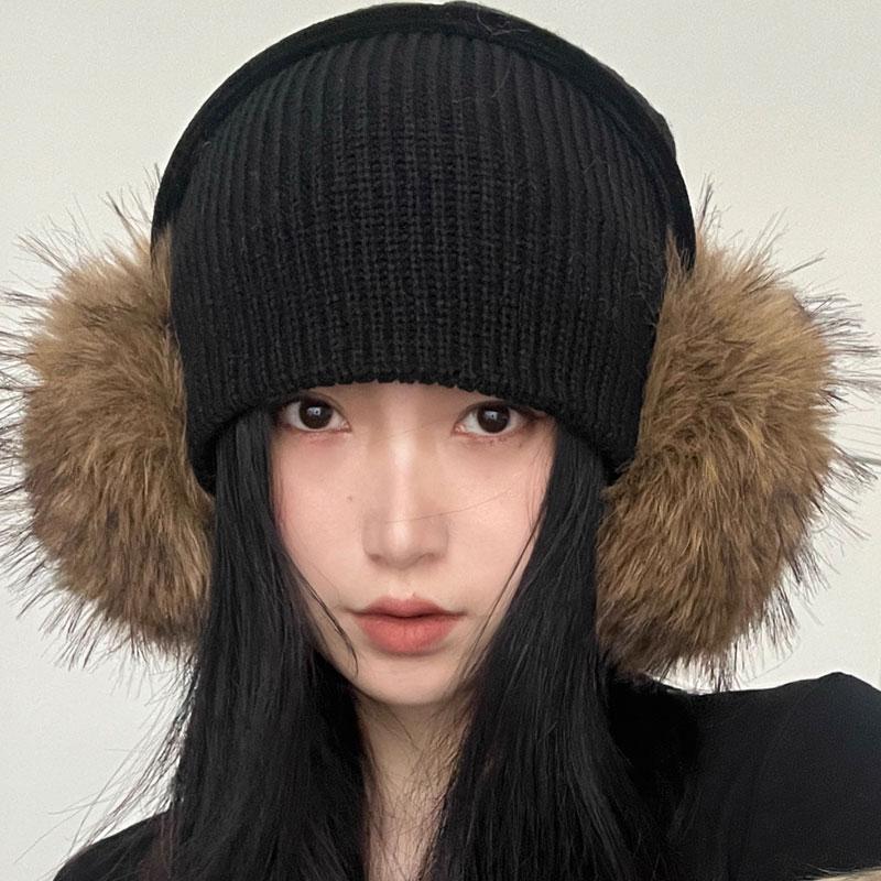 Y2k Korean Plush Furry Earmuffs Women Fashion Versatile Thicken Earflap Winter Windproof Warm Cycling Ear Protection Earplugs