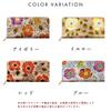 Leo&Aoi Genuine Leather Bellows Long Wallet with Round Zipper, Card Slots, Bill Compartment, Coin Purse, Card Pockets, Bellows Style, Floral Pattern,