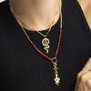 Collier Luxenter Avec Cristal Rouge Finition or 18k - Edrak