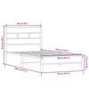 VidaXL Bed Frame Without Mattress Sonoma Oak 90x190 Cm, Single Bed, Bedroom Furniture, Guest Bed, Bed, Frame 4017246