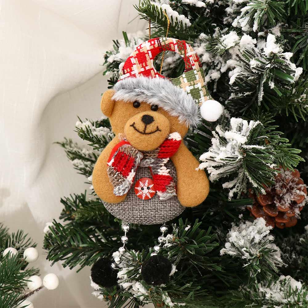 Cloth Snowman Tree Pendant Elk Christmas Decoration Creative Merry Christmas Ornament  Xmas Gift