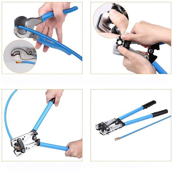 Buy Wire Crimper Battery Cable Crimping Tool Cable Lug Crimper with