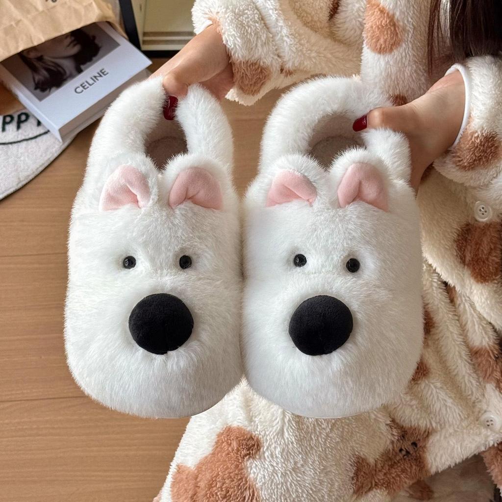 Warm Winter Cartoon Cotton Slippers for Men and Women - Heel Cover, Anti-slip, Suitable for Outdoor Wear