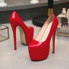 Sexy 18cm Ekstreme Høye Hæler Sko Kvinne Plattform Svart Rød Rosa Hælede Pumps Dame Stor Størrelse Stripper Fetish Dans Bryllupssko