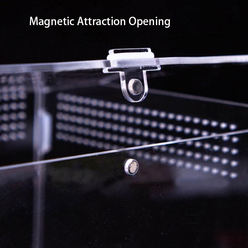 Transparent Reptile Pet Breeding Box Crawling Pet Feeding Box Lizard Silkworm Scorpion Beetle Insect Box Pet House Acrylic Cage