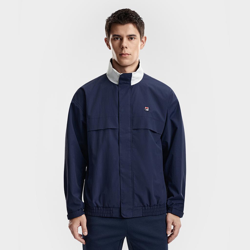 Fila Tenisová Trendy Pohodlná Ležérní Sportovní Pracovní Oblečení Univerzální Tkaná Bunda Unisex Bunda Galakticky Modrá A51U613701FNV
