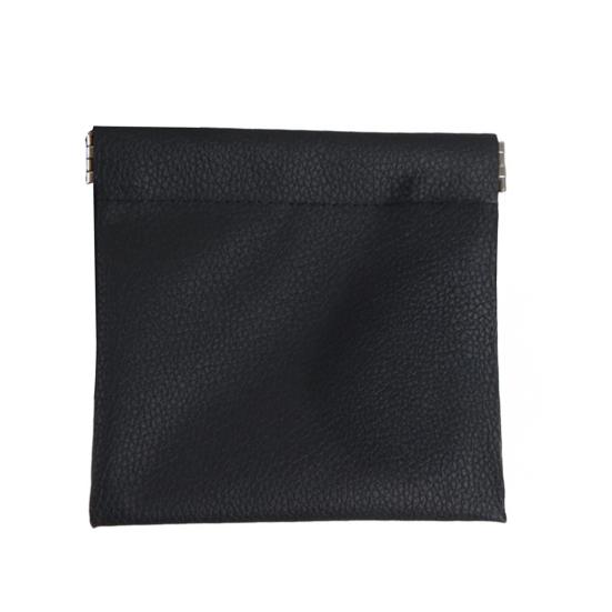 Druckknopfverschlussbeutel Kunstleder Tragbares Münzfach Mini-Kosmetiktasche