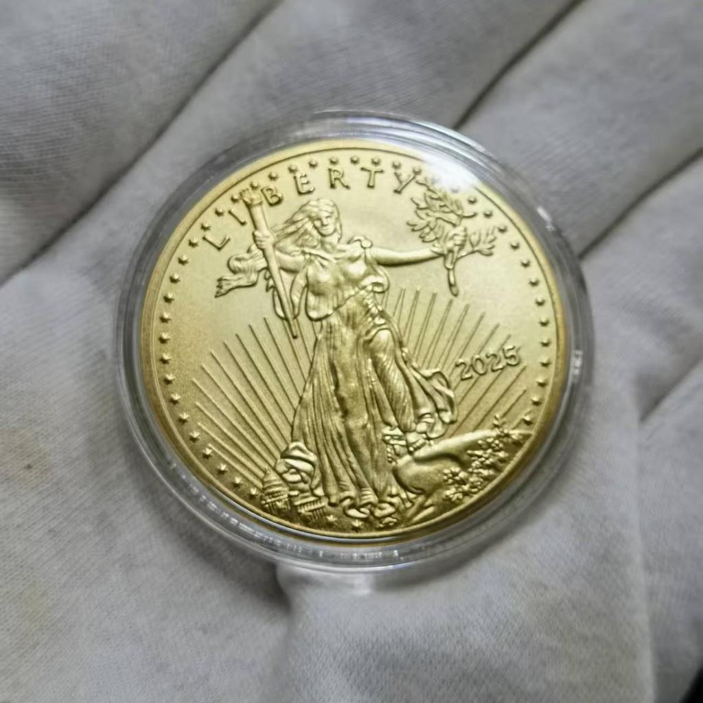 Statue of Liberty Commemorative Coin, Commemorative Medal, Coin, Eagle Ocean Gold and Silver Commemorative Coin, Christmas Gift, Stocking Stuffers