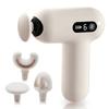 Multi functional interchangeable head home muscle exercise relaxation fascia gun white electric portable mini fitness massager