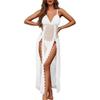 Europäisches & Amerikanisches Langes Spitzen-Transparentes Lingerie-Kleid mit Hohem Schlitz