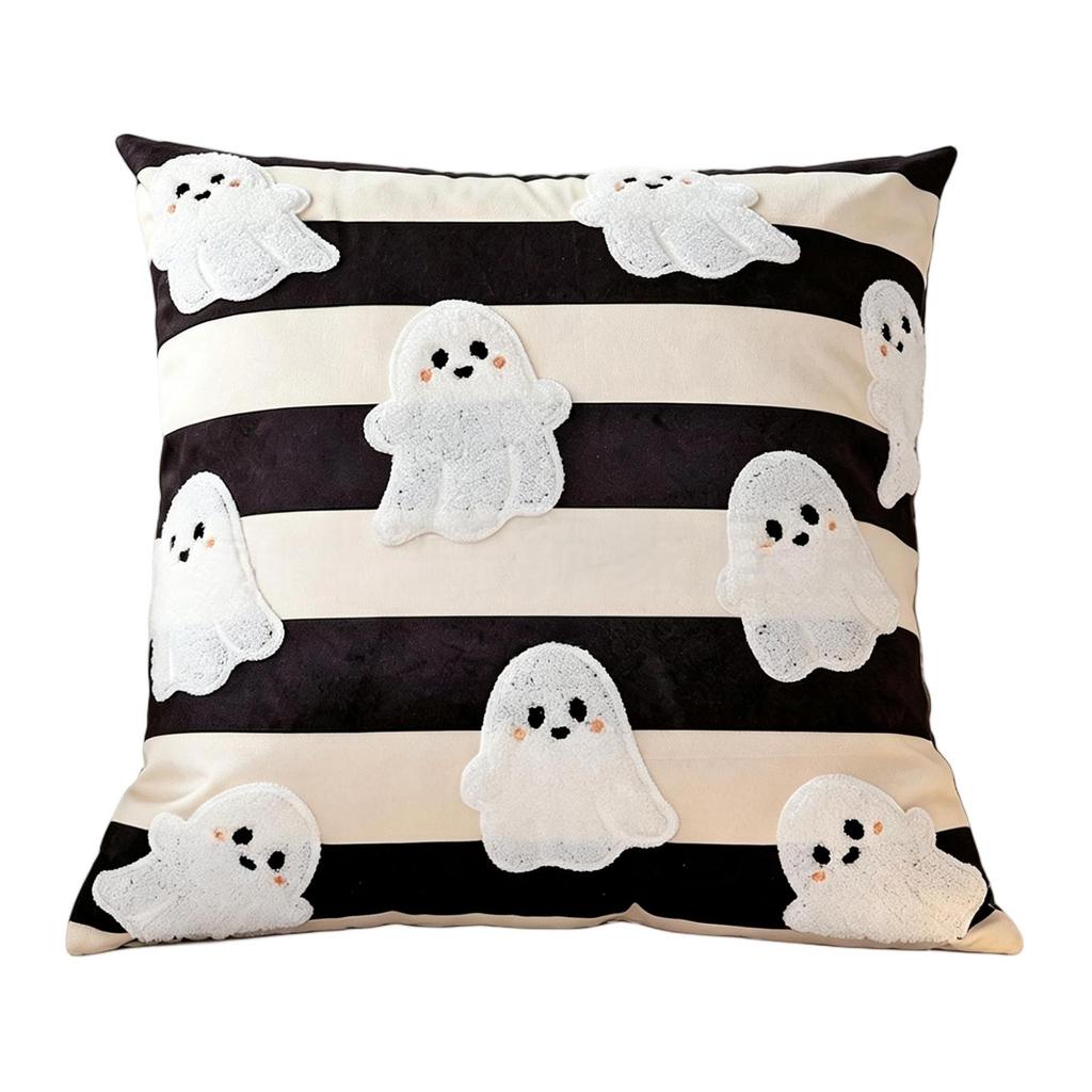 4545 Pumpkin Throw Cover Halloween Plush Cushion Cover for Sofa and Bed Decoration