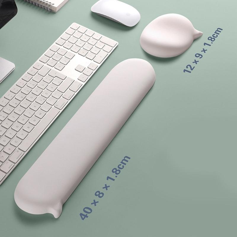 Slip designs Wrist Cushion Set Made Of Silicone And PU Leather For Enhanced Stability And Comfort During Desk Use.
