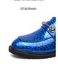Men's Gold Flake Leather Pointed Toe Shoes - Business Casual British Style