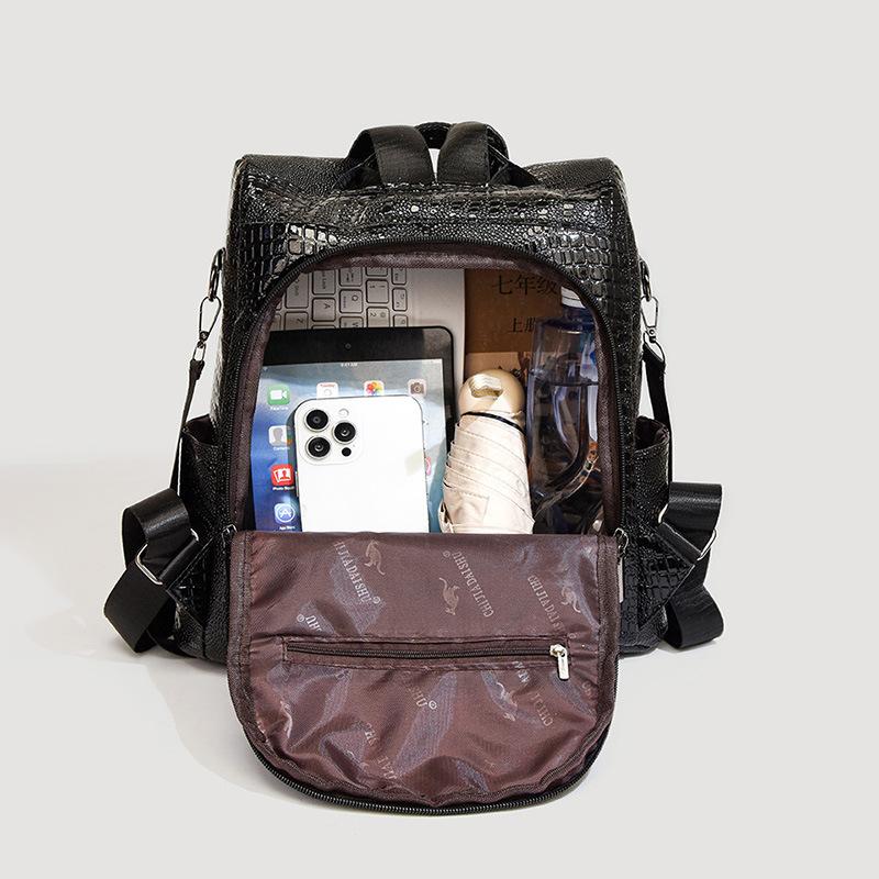 New Arrival Korean Style Anti-Theft Women's Backpack - Large Capacity PU Leather Multi-functional Bag for School & Daily Use, Minimalist & Versatile