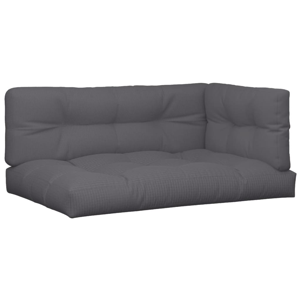 5 Piece Pallet Cushions Charcoal Grey Fabric