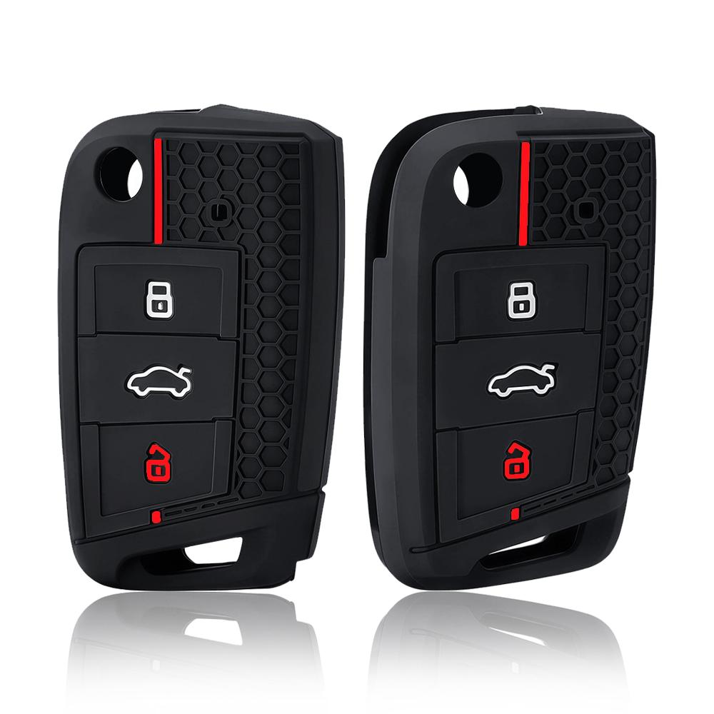 New Style Key Case Cover For Vw Golf 7 Gti Polo T-Cross T-Roc Touran Tiguan Skoda Octavia Rapid Fabia Seat Ibiza Leon Ateca