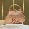 2025 New Fashion Luxury Fine Diamond Inlay Evening Clutch Bag Women Brand High End Rhinestone Handbag Wedding Party Shoulder Bag