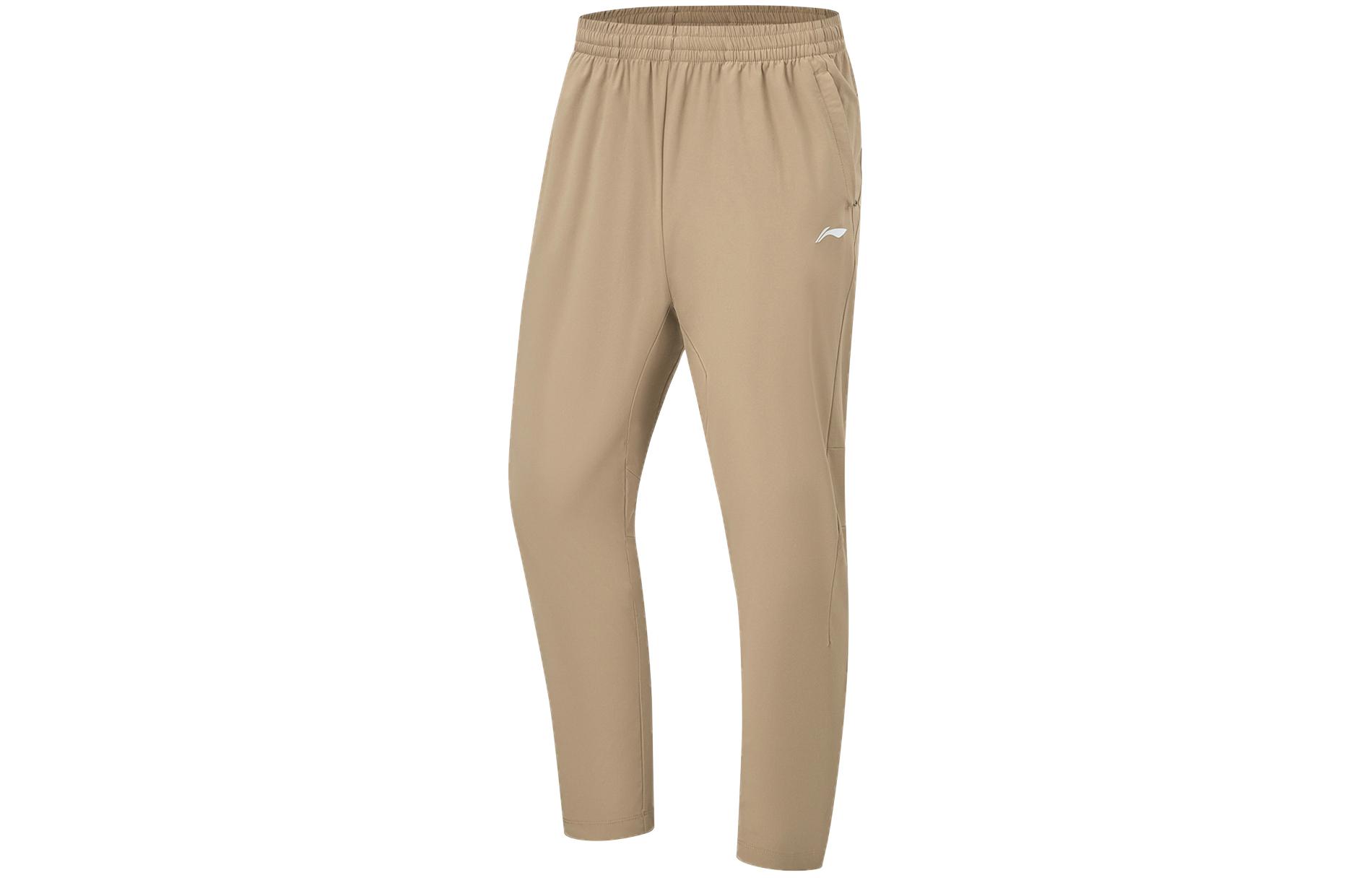 Li Ning Fitness Series Knitted Sweatpants Men s Light Chestnut Brown AKYT065-3 M