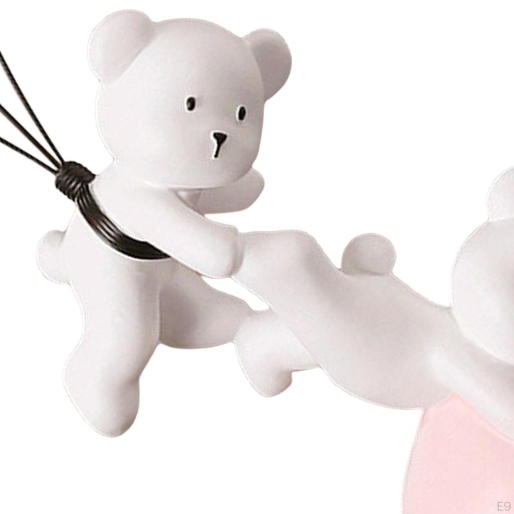 Balloon Bear Figurine Resin Statue for Cabinet TV Stand Shelf Living Room Bedroom Decor