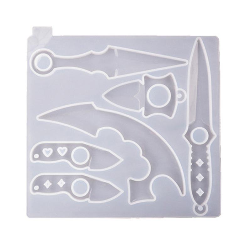 Resin Dagger Keychain Mold for DIY Crafts and Candies