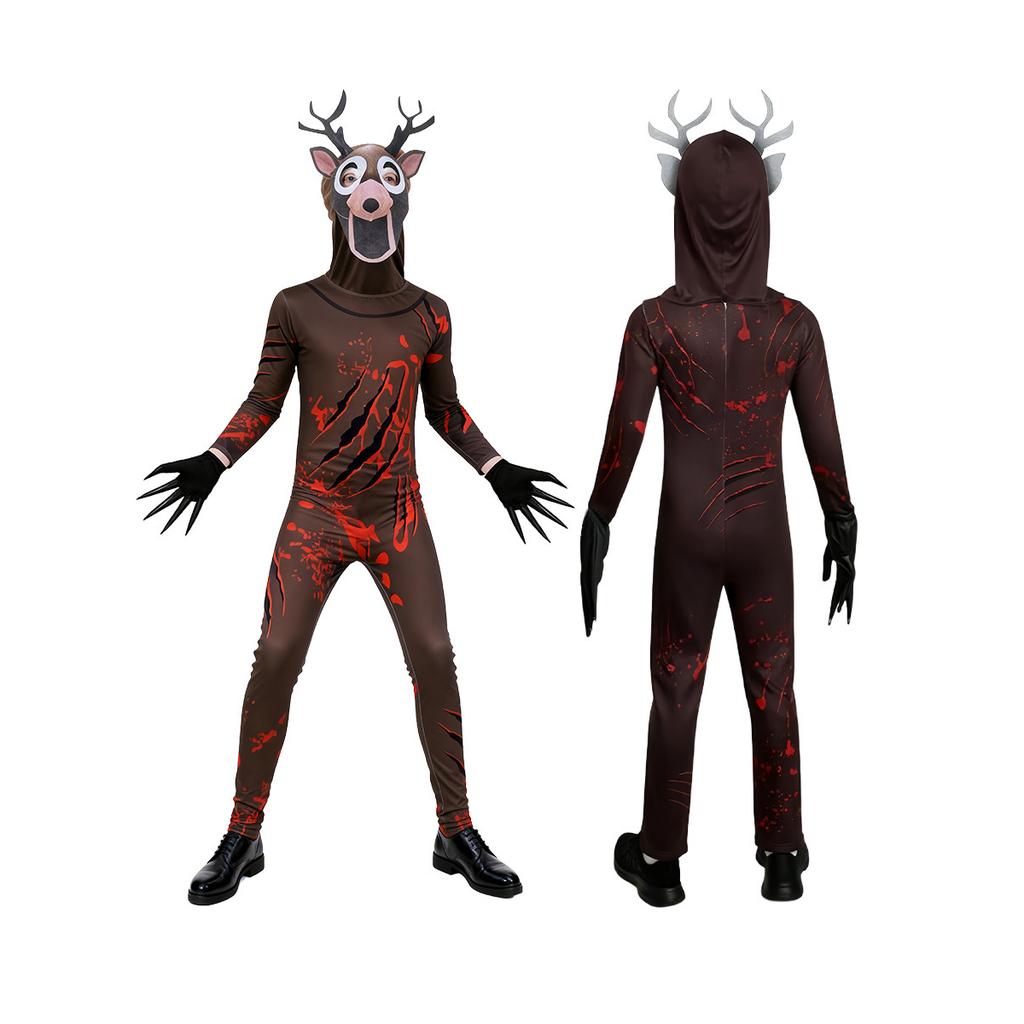 99 Nights In The Forest Deer Costume Owl Cosplay Outfit Halloween Costume for Kid Nightmare Reindeer Christmas Gift
