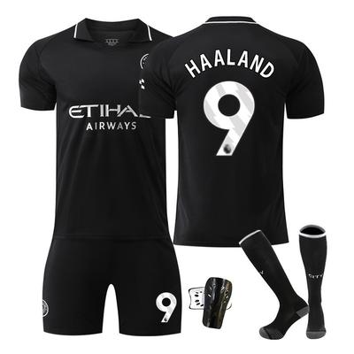 2526 Manchester City Away Black 17 De Braunet No. 9 Harland 10 Glali 47 Forden Children Adult