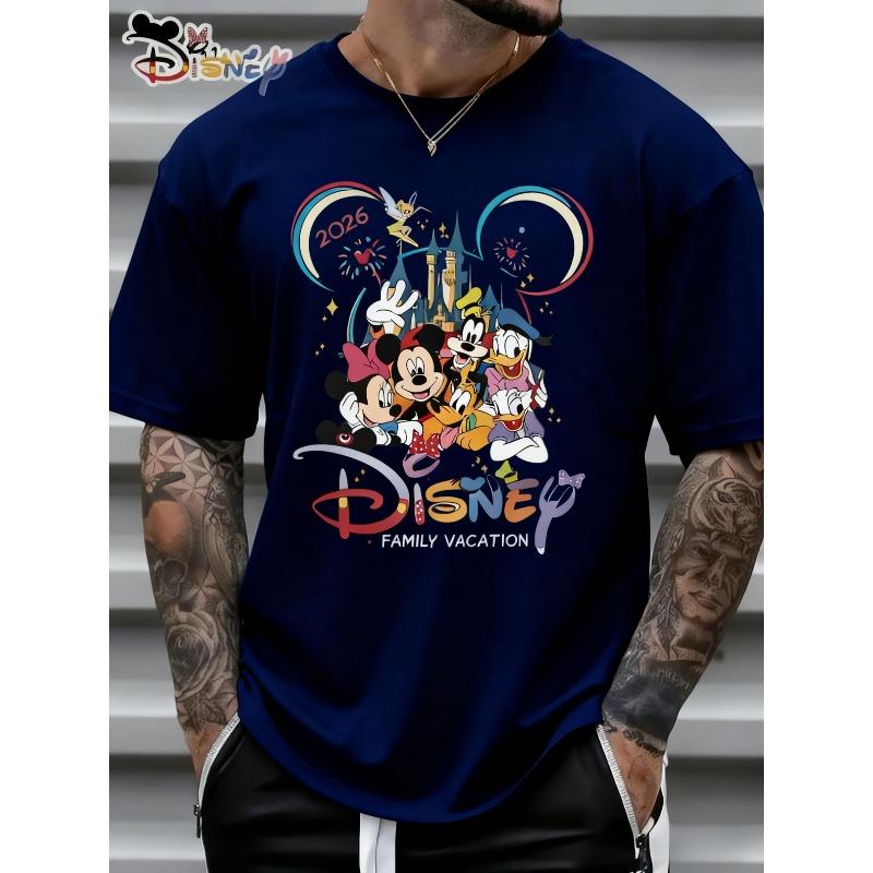 Disney Kreslený Hrad Co Značkové Tištěné Tričko 2026 Pánské Letní Harajuku Velké Volné Ležérní Krátký Rukáv Top