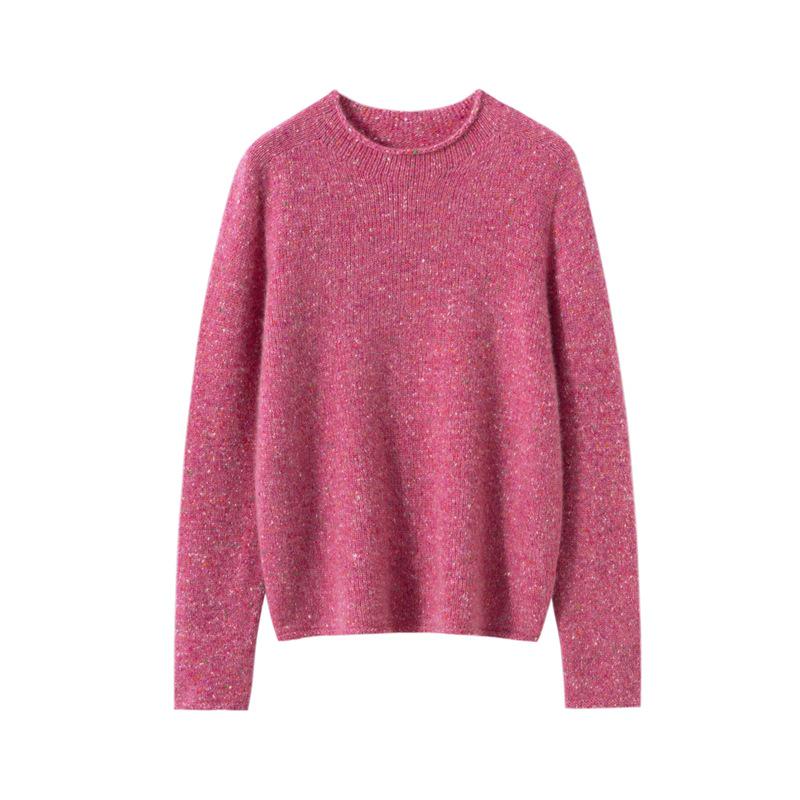 100% Cashmere Women's Round Neck Knit Sweater