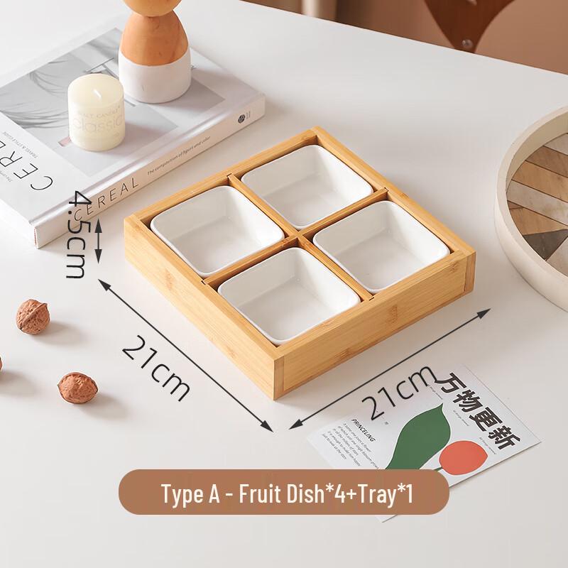 Waterproof Divided Snack Tray Set