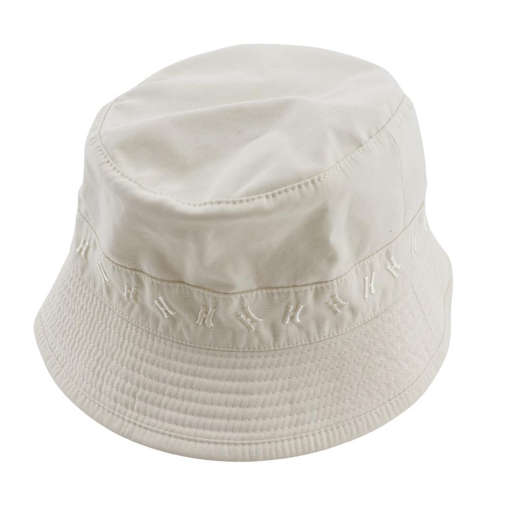 

HERMES Bucket hat hat H logo embroidery off white polyester/Nylon Women Used