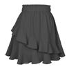 Women's Summer High Waist Ruffle Skirt Cute Flowy Skirt Casual Comfort Wrap Beach Pleated Skirt