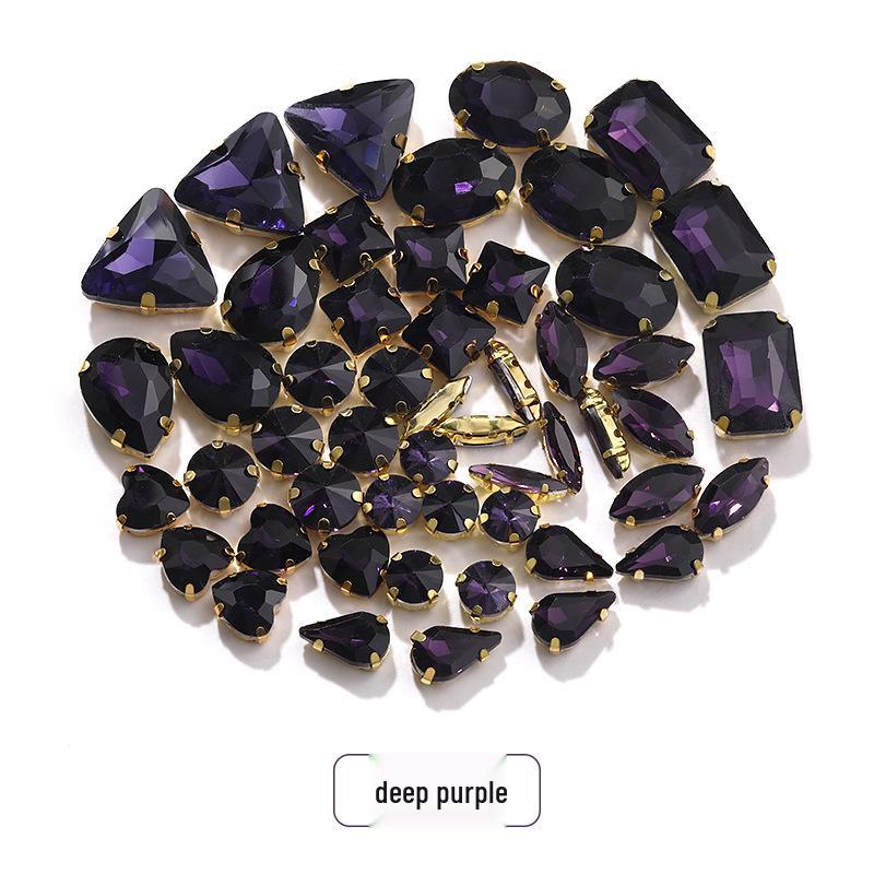 Ručně šité smíšené drápkové křišťálové skleněné kamínky pro svatební šaty a doplňky k náramkům