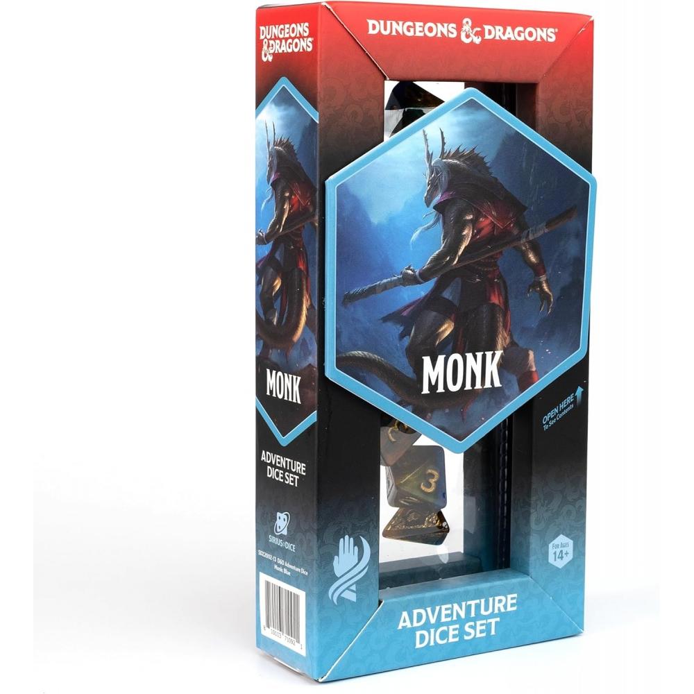 Sirius Dice D D aDventure Dice  Monk Class  Blue  Monk Class  Blue