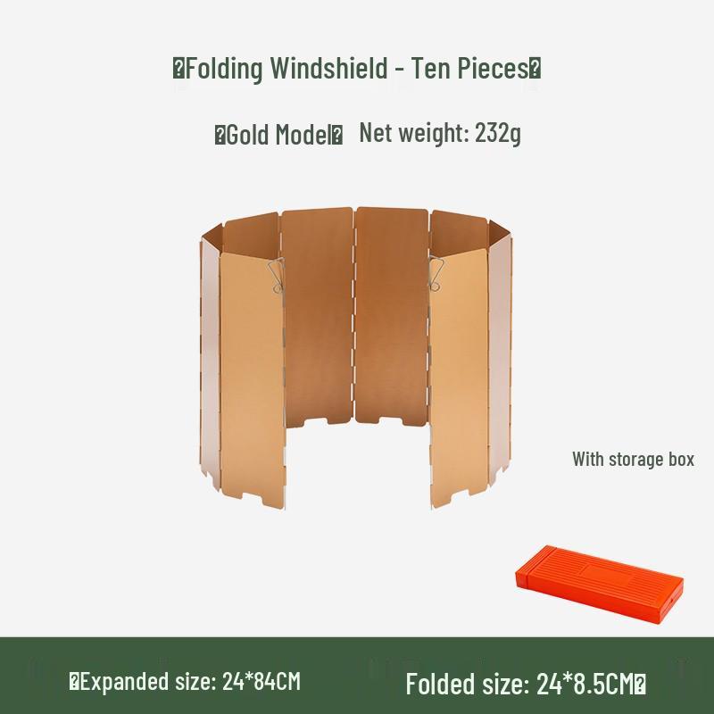 Portable Three-Fold Windshield Camping Stove - Large Heat Concentrator