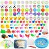 Funk Doggie Goldfish Scooping Festival Game Set of 180 Floating with Scooping Simulation Mini Floats On Festival Set for Summer Prize Home Super Ball